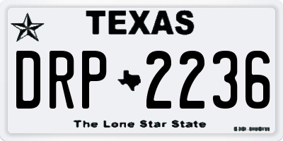 TX license plate DRP2236