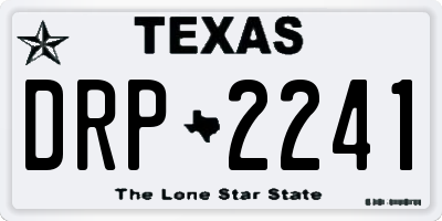 TX license plate DRP2241