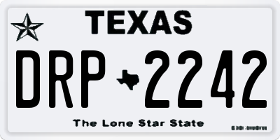 TX license plate DRP2242
