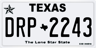 TX license plate DRP2243