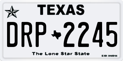 TX license plate DRP2245