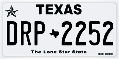 TX license plate DRP2252