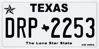 TX license plate DRP2253