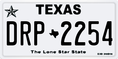 TX license plate DRP2254
