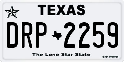 TX license plate DRP2259