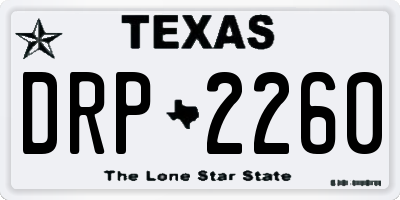 TX license plate DRP2260