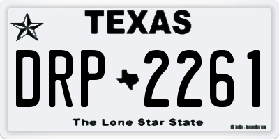 TX license plate DRP2261