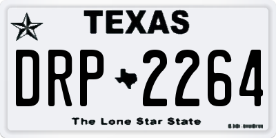 TX license plate DRP2264
