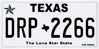 TX license plate DRP2266