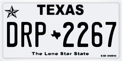 TX license plate DRP2267