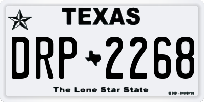 TX license plate DRP2268
