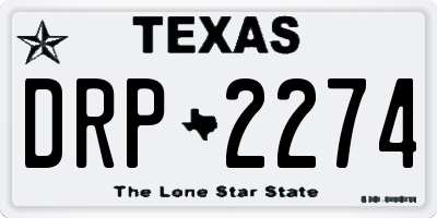 TX license plate DRP2274
