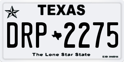 TX license plate DRP2275