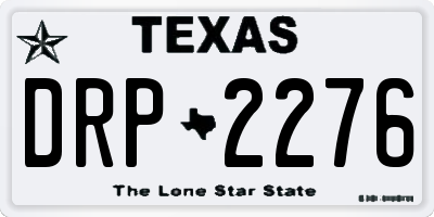 TX license plate DRP2276