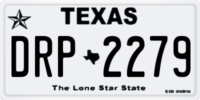 TX license plate DRP2279