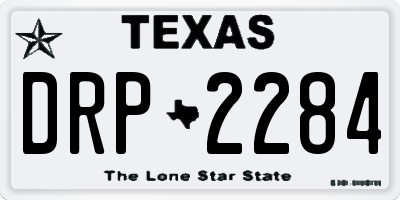 TX license plate DRP2284