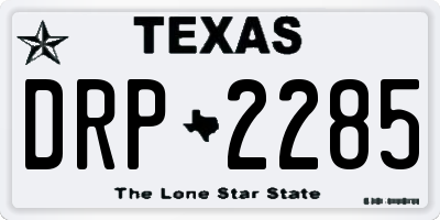 TX license plate DRP2285