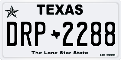 TX license plate DRP2288