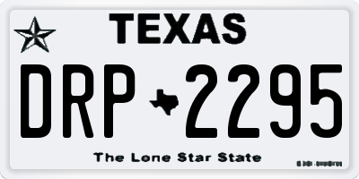 TX license plate DRP2295