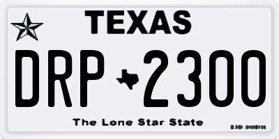 TX license plate DRP2300
