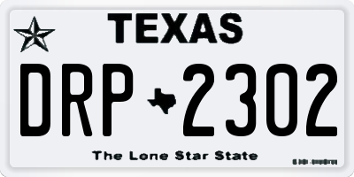 TX license plate DRP2302