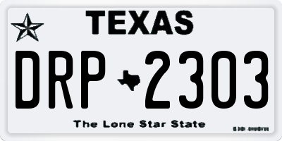 TX license plate DRP2303