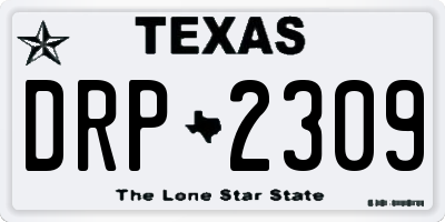 TX license plate DRP2309