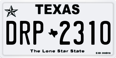 TX license plate DRP2310
