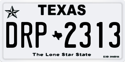 TX license plate DRP2313