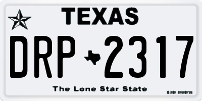 TX license plate DRP2317