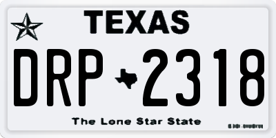 TX license plate DRP2318