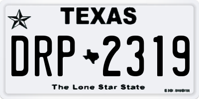 TX license plate DRP2319