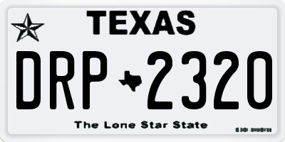 TX license plate DRP2320