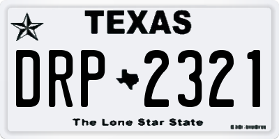 TX license plate DRP2321