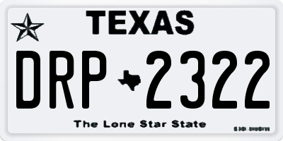 TX license plate DRP2322