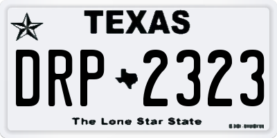 TX license plate DRP2323