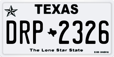 TX license plate DRP2326