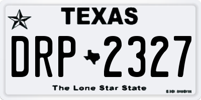 TX license plate DRP2327