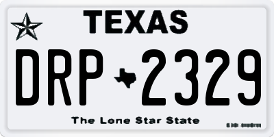 TX license plate DRP2329