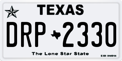 TX license plate DRP2330