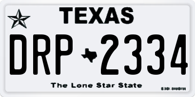 TX license plate DRP2334