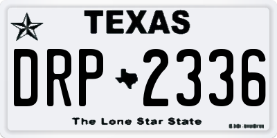 TX license plate DRP2336