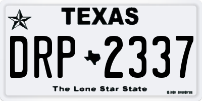 TX license plate DRP2337