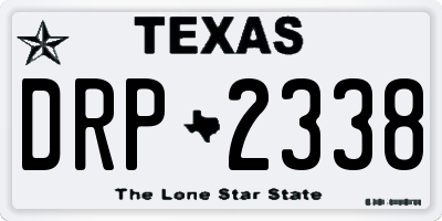 TX license plate DRP2338