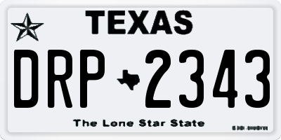 TX license plate DRP2343