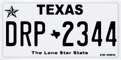 TX license plate DRP2344