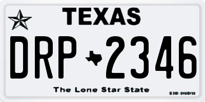 TX license plate DRP2346