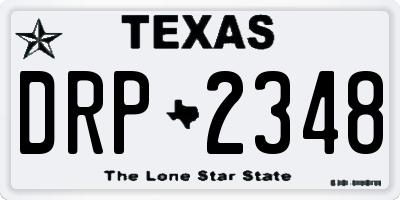 TX license plate DRP2348