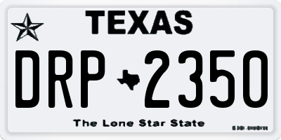TX license plate DRP2350