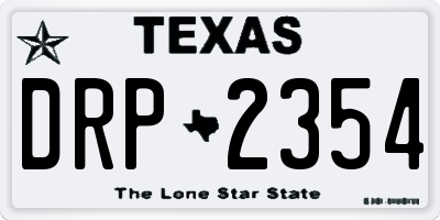 TX license plate DRP2354